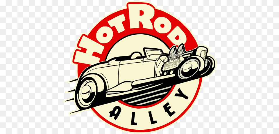 Hot Rod Alley And Thegarages Hot Rod Garage Logo, Machine, Wheel, Bulldozer Png Image