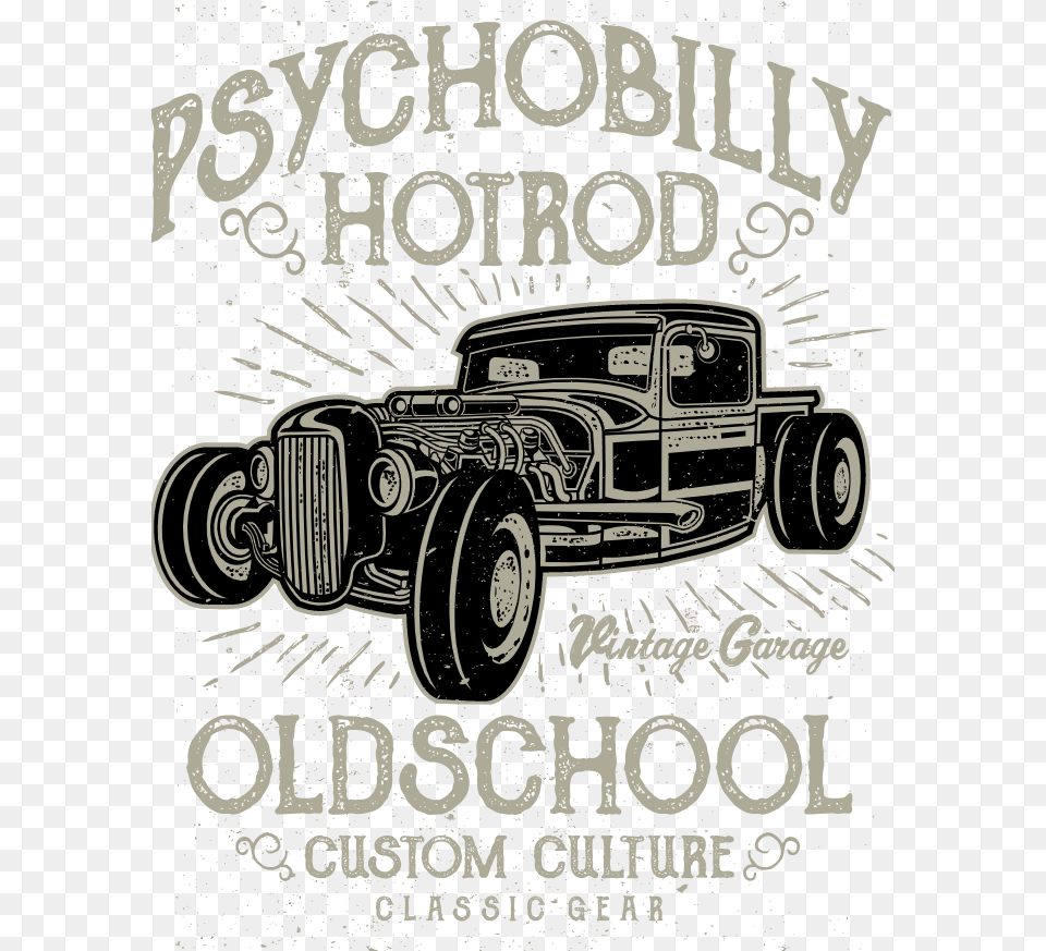 Hot Rod Car Vintage Car, Advertisement, Poster, Machine, Wheel Png Image