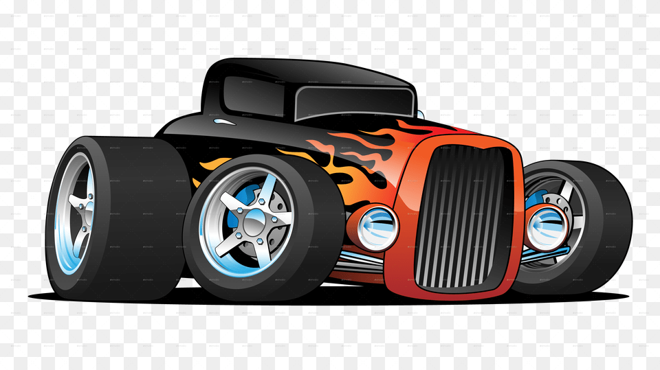 Hot Rod Classic Coupe Custom Car Cartoon Cartoon Hot Rod Vector, Wheel, Machine, Vehicle, Transportation Free Transparent Png