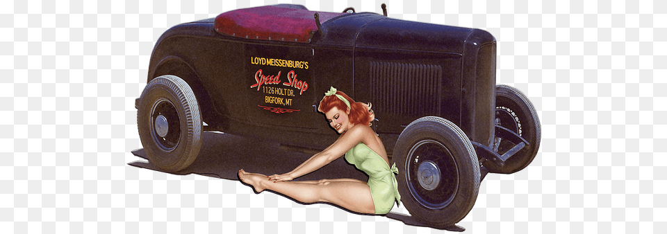 Hot Rod Pin Up Girl Transparent, Adult, Woman, Person, Female Png