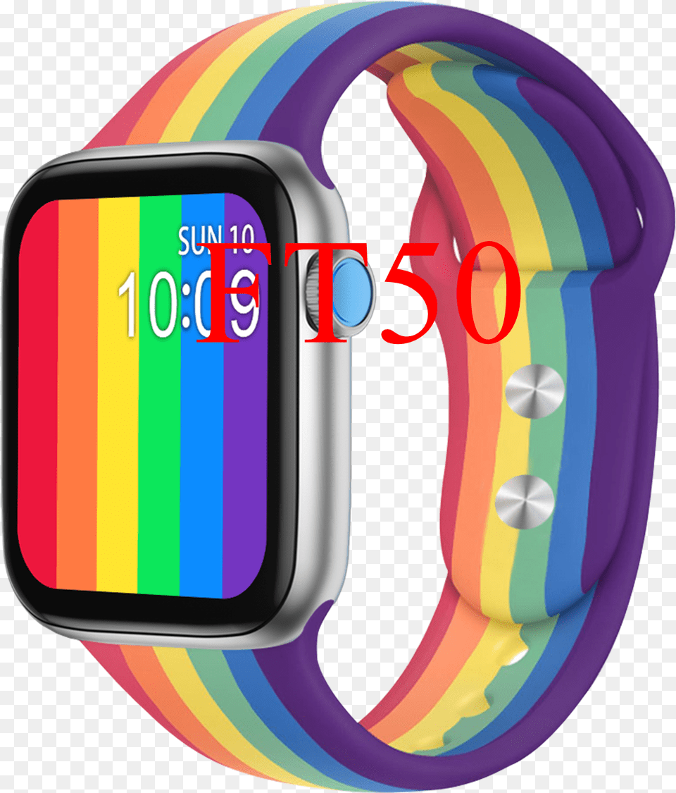 Hot Selling Yamay K8 Ft50 Smartwatch Apple Watch Rainbow Band, Electronics, Wristwatch, Arm, Body Part Free Png