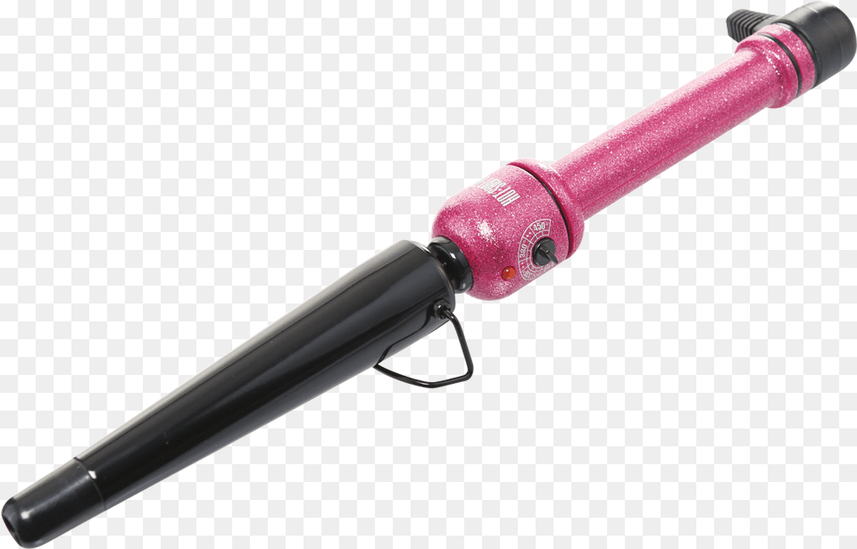 Hot Shot Tools Pink Sparkle 1 14 Inch Tapered Curling Rifle, Baton, Stick, Light, Device Free Transparent Png