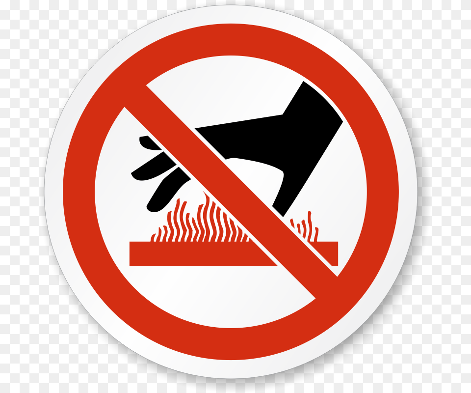 Hot Surface Do Not Touch, Sign, Symbol, Road Sign Free Png