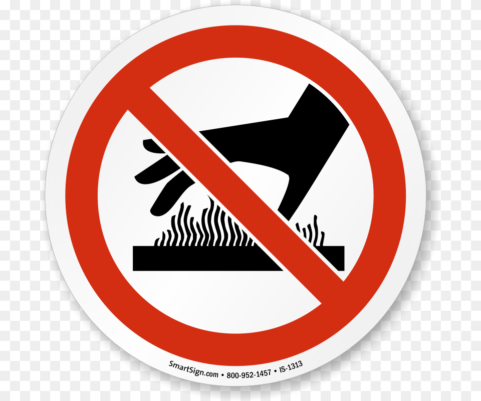 Hot Surface Underneath Iso Prohibited Action Symbol, Sign, Road Sign Png Image