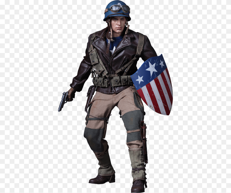 Hot Toys Captain America Captain America First Avenger, Clothing, Coat, Jacket, Helmet Free Transparent Png