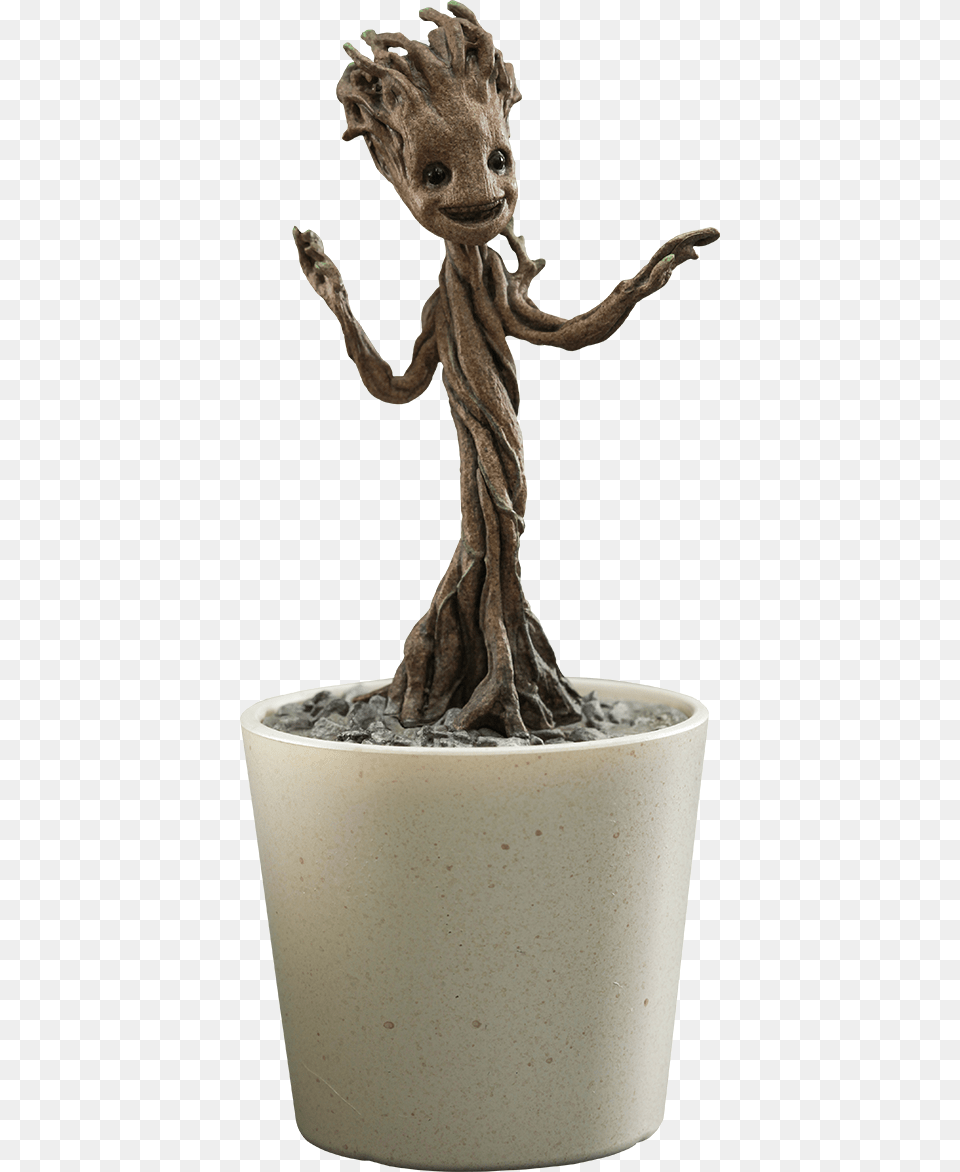 Hot Toys Little Groot Quarter Scale Figure 44 Marvel Hot Toys Deluxe Action Figure Little Groot, Plant, Potted Plant, Wood, Tree Png