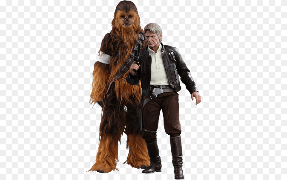 Hot Toys Movie Masterpiece Series Sixth Scale Force Han Solo Amp Chewbacca, Clothing, Coat, Jacket, Adult Free Png