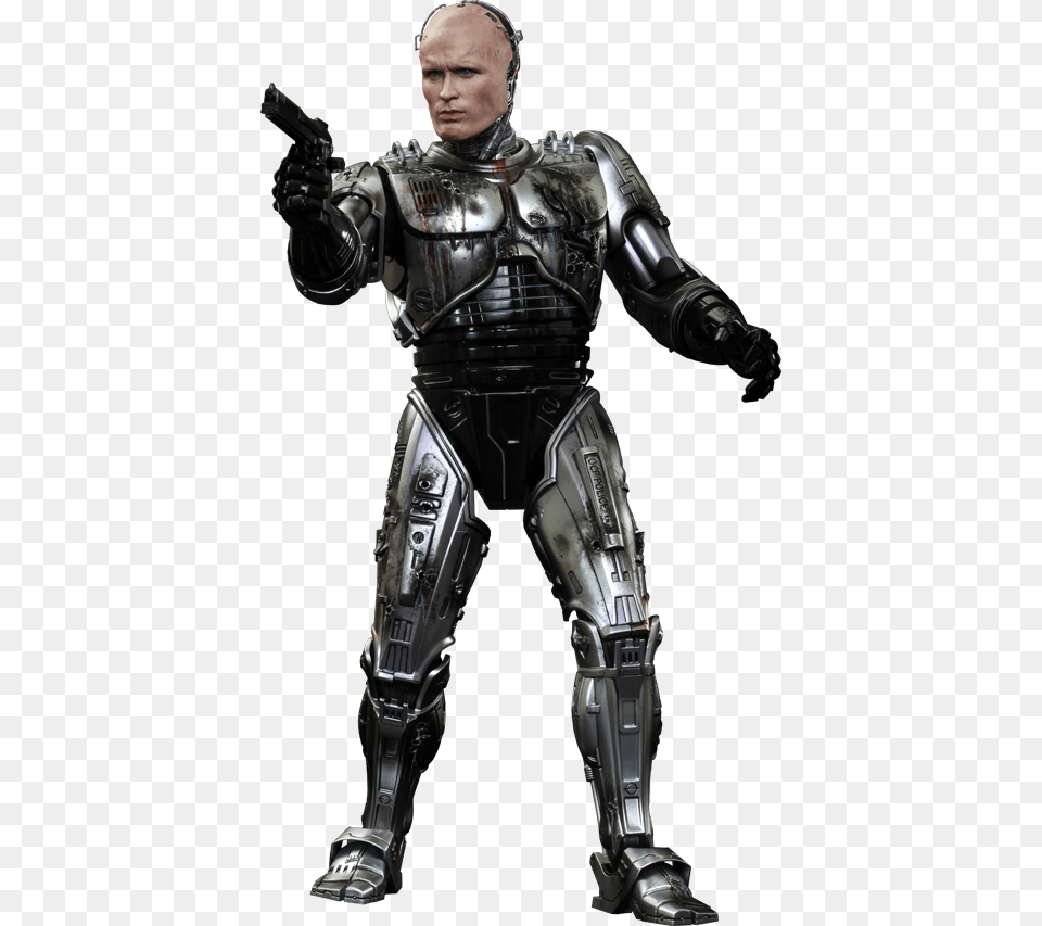 Hot Toys Robocop Battle Damaged Version Sixth Scale Robocop Battle Damaged Version Hot Toys, Adult, Male, Man, Person Free Png