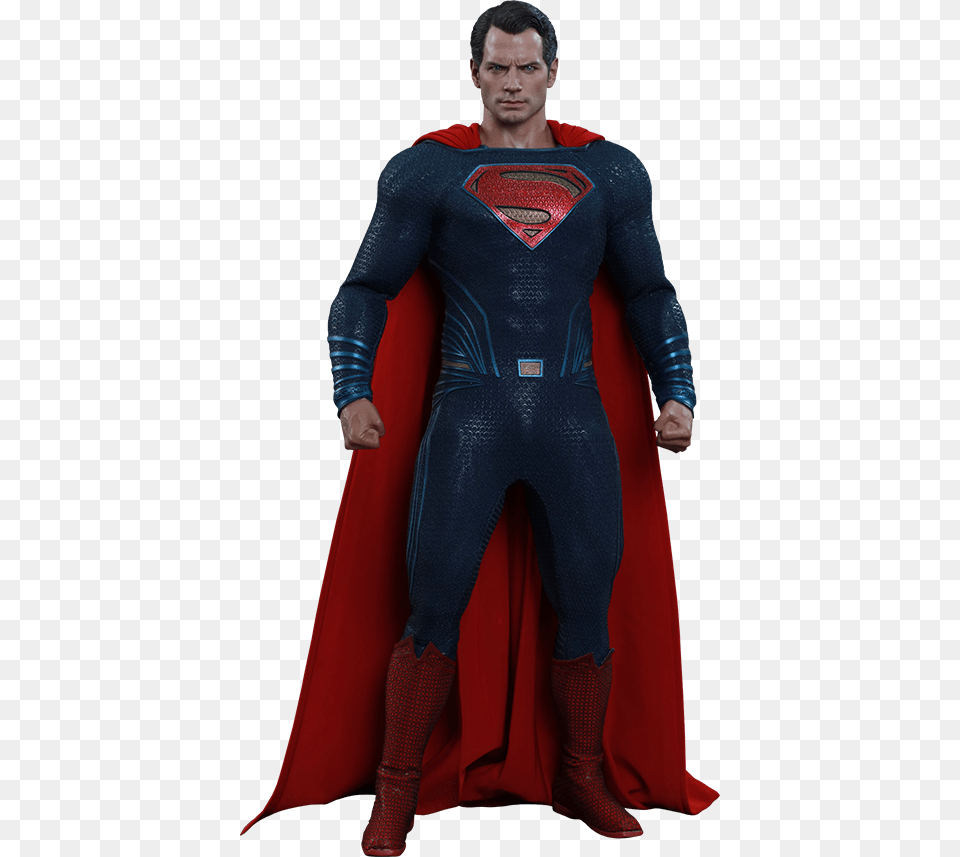 Hot Toys Scale Superman Figure Talk Nerdy To Me, Cape, Clothing, Costume, Long Sleeve Free Transparent Png