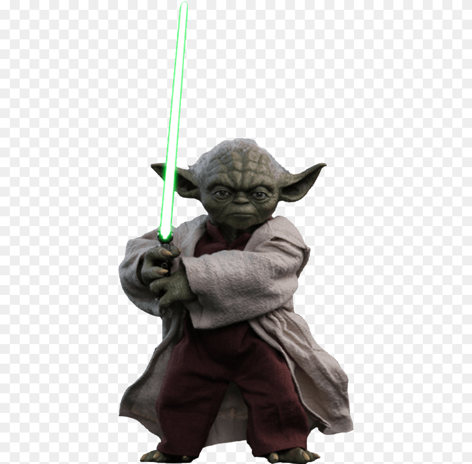 Hot Toys Yoda Figure, Alien, Baby, Face, Head Free Png