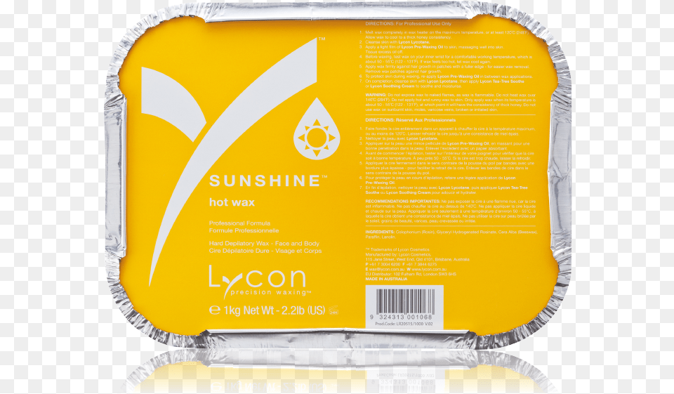 Hot Wax Sunshine, Aluminium, Advertisement Free Png Download