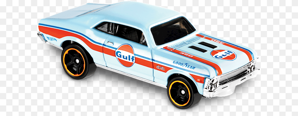 Hot Wheels 68 Chevy Nova Gulf, Car, Vehicle, Coupe, Transportation Free Png Download