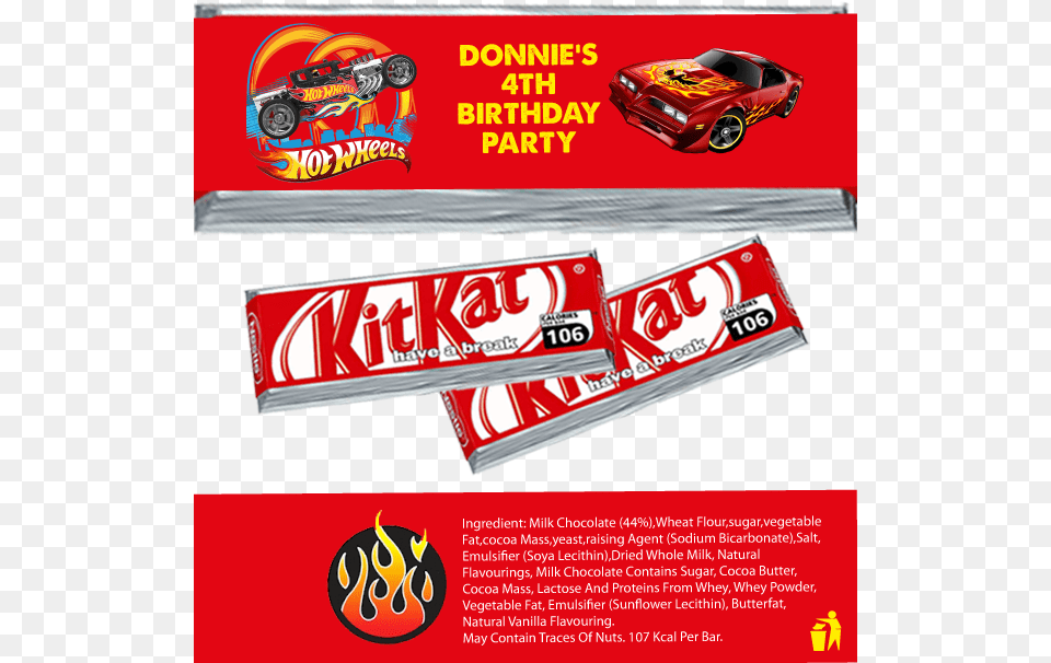 Hot Wheels Kitkat Wrappers Baby Shark Chocolate Labels, Advertisement, Car, Poster, Transportation Free Png