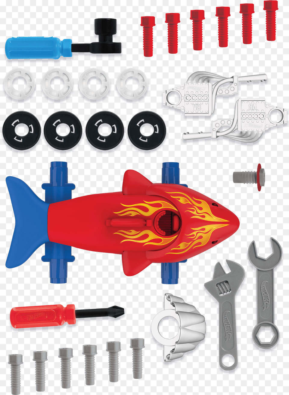Hot Wheels Ready To Race Car Builder 29 Pieces Walmartcom, Device, Screwdriver, Tool, Machine Free Png Download