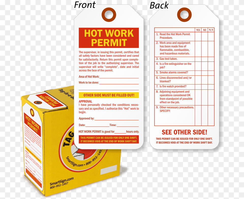 Hot Work Permit Lock Out Tag In A Box Permit To Work Box, Advertisement, Poster, Text Png