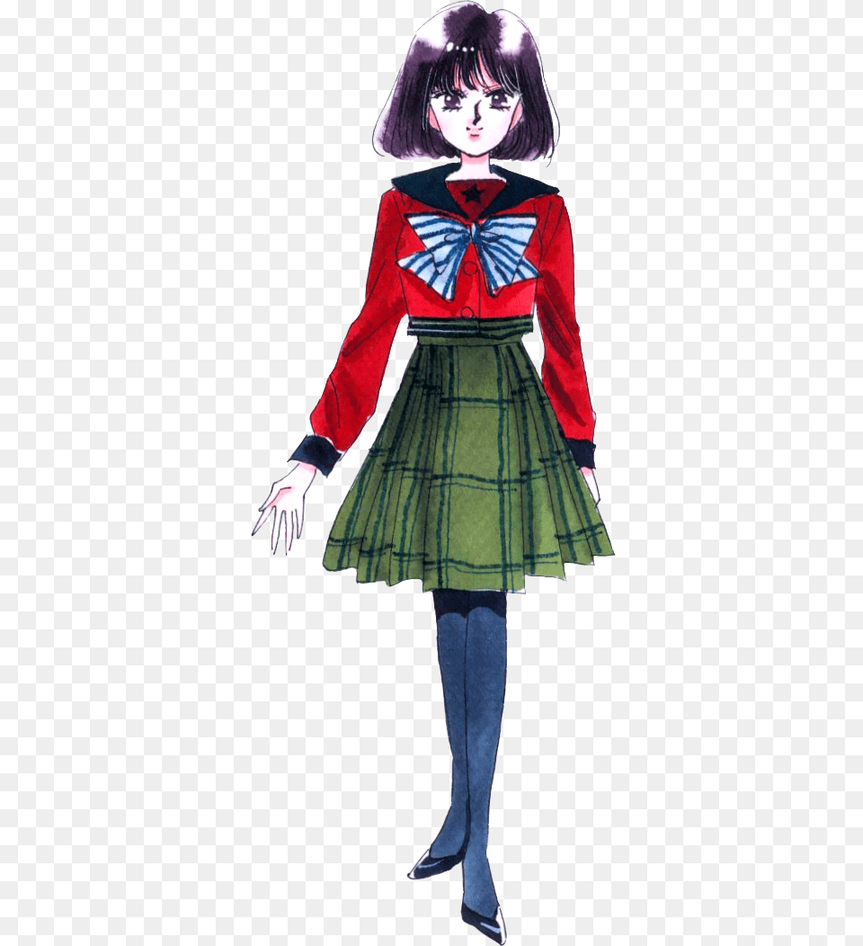 Hotaru Tomoe Manga Sailor Saturn School Uniform, Book, Publication, Comics, Child Free Png Download