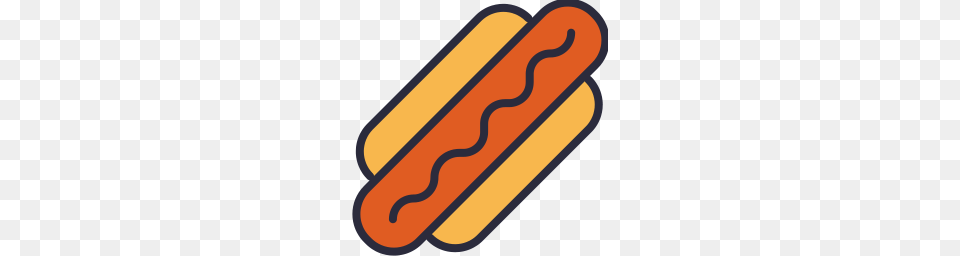 Hotdog Icon Outline Filled, Food, Hot Dog, Ketchup Free Png Download