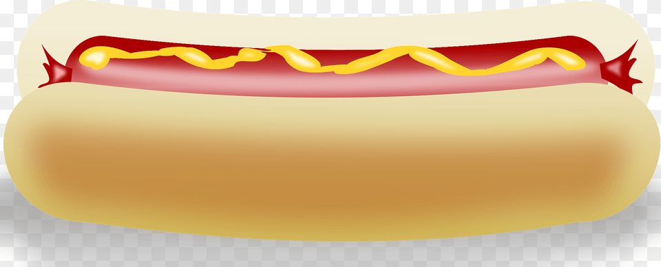 Hotdog In A Bun With Ketchup And Mustard Clipart, Food, Hot Dog Png