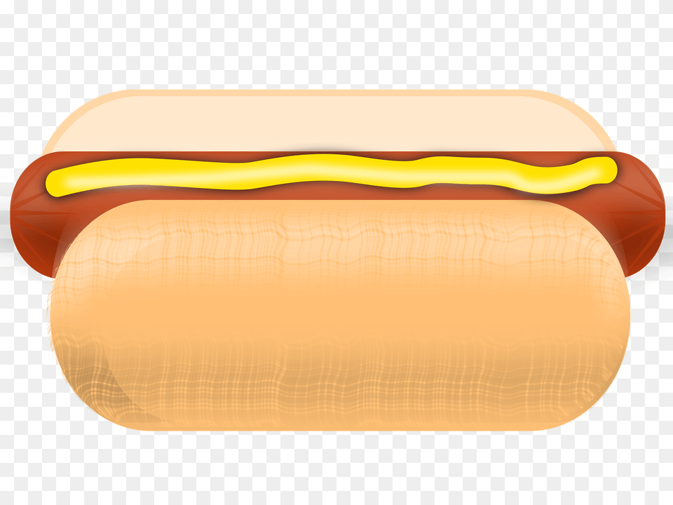 Hotdog In A Bun With Mustard Clipart, Food, Hot Dog, Hot Tub, Tub Free Png