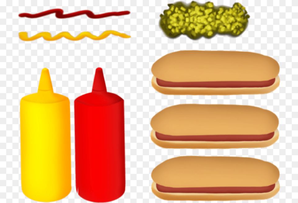 Hotdogs Condiments Ketchup Mustard Relish Madewithpicsart Fast Food, Hot Dog, Dynamite, Weapon, Ping Pong Free Transparent Png