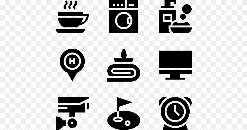 Hotel Course Icons, Gray Png Image