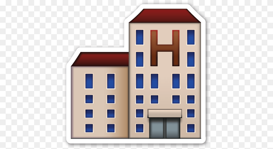 Hotel Icon Emoji Emoji Stickers Emojis Clipart Emoji Hotel, Architecture, Housing, Condo, City Png