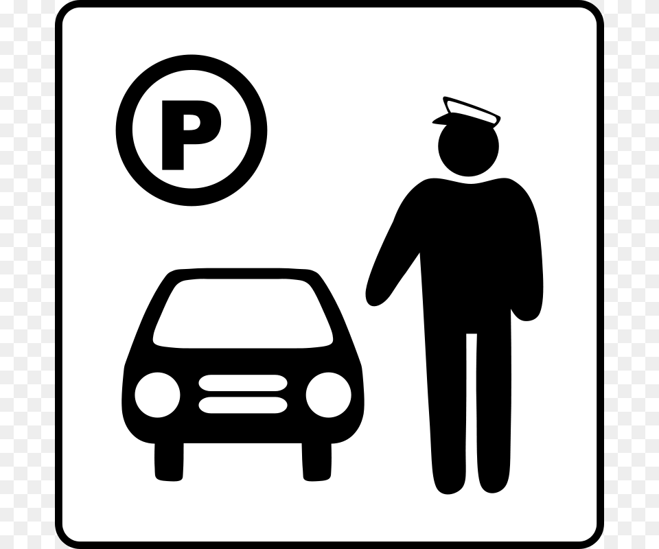 Hotel Icon Has Parking Attendant, Stencil, Person, Symbol, People Png Image