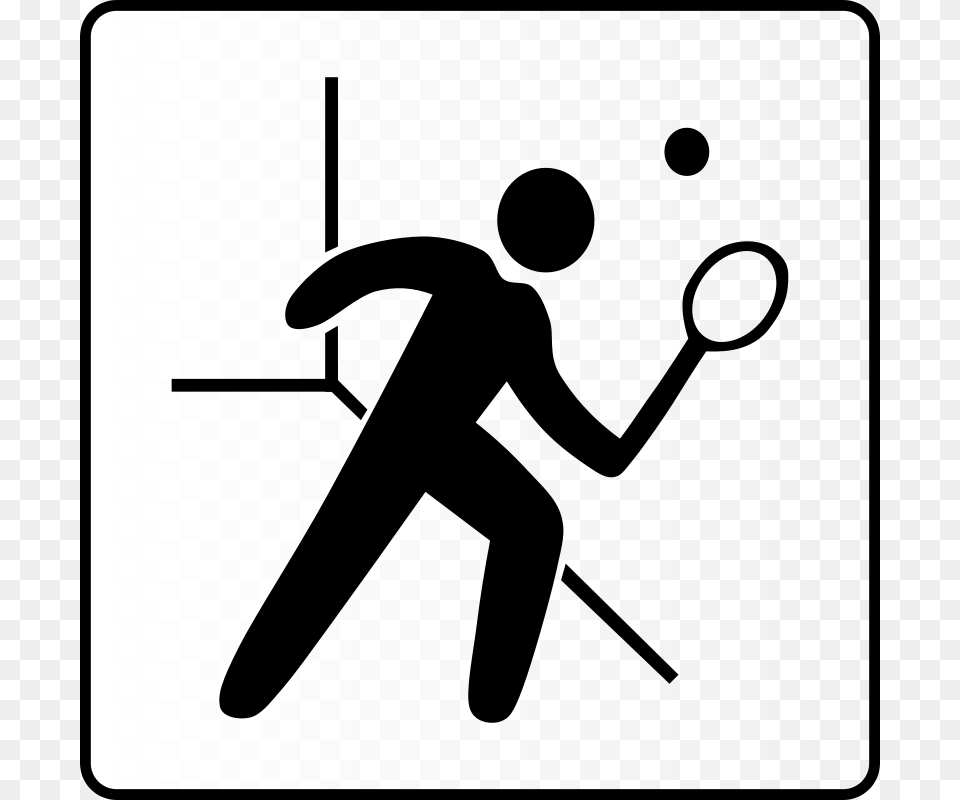 Hotel Icon Has Squash Court, Stencil, Badminton, Person, Sport Free Transparent Png