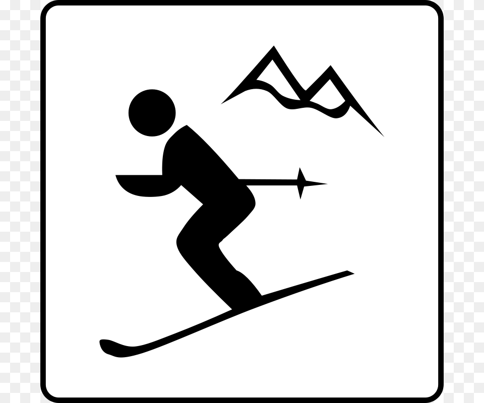 Hotel Icon Near Ski Area, Stencil, Outdoors, Nature, People Png