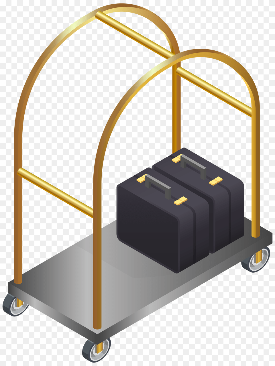 Hotel Luggage Cart Transparent Clip Art Gallery, Crib, Furniture, Infant Bed Png Image