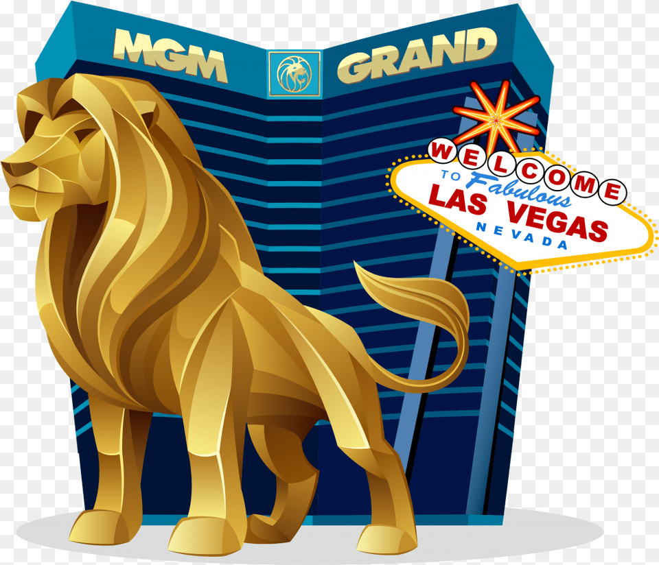 Hotel Mgm Grand Las Vegas Logo, Animal, Lion, Mammal, Wildlife Free Png