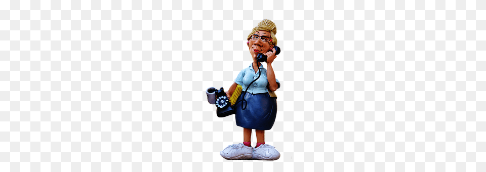 Hotline Figurine, Phone, Electronics, Person Free Png Download