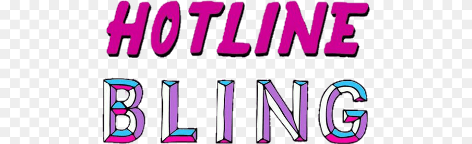 Hotline Bling Hotlinebling Quote Cute Pink Sticker, Purple, Text, Number, Symbol Free Transparent Png