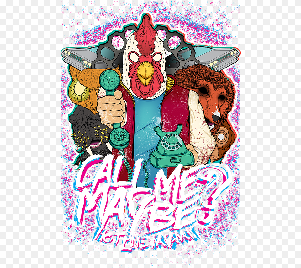 Hotline Miami Illustration, Publication, Art, Book, Comics Free Png Download