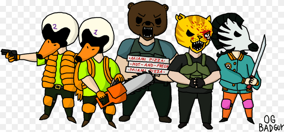 Hotline Miami Masks Hotline Miami 2 Fanart, Book, Comics, Publication, Baby Free Transparent Png