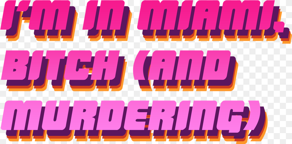 Hotling Miami Tag Hotline Miami Font Style, Purple, Text Free Png Download