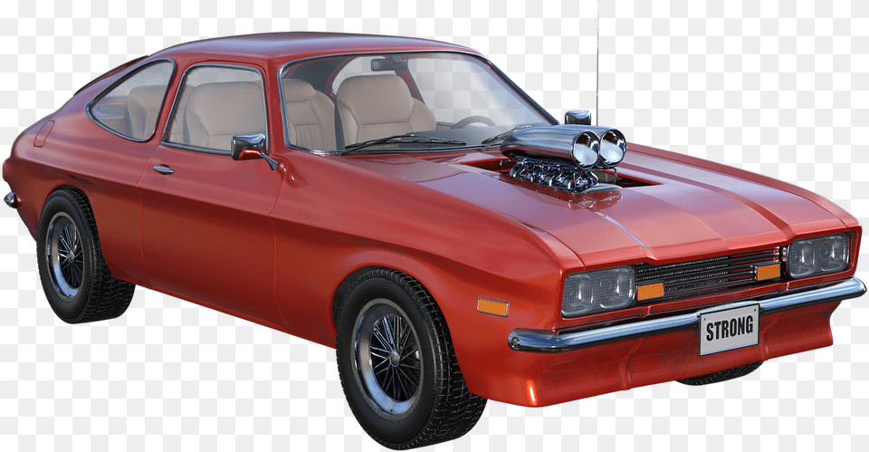 Hotrod Car Red Lights Classic Car, Spoke, Vehicle, Coupe, Machine Free Png Download