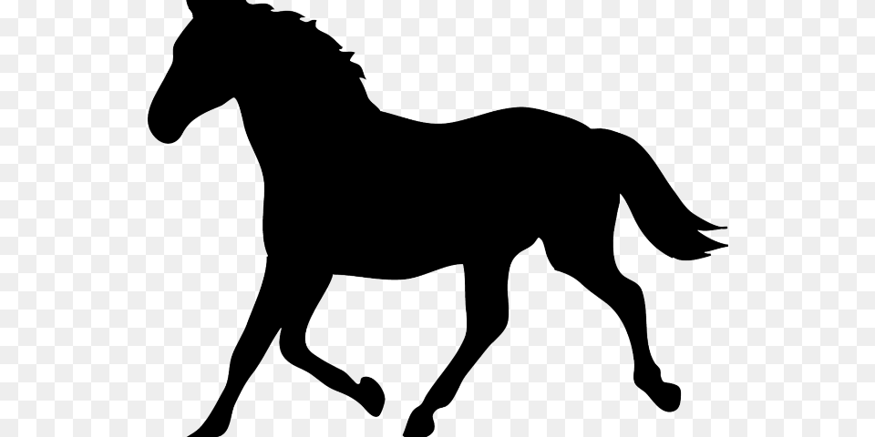 Hound Clipart Horse Stencil Of A Horse, Animal, Colt Horse, Mammal, Silhouette Png Image