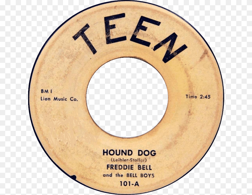 Hound Dog By Freddie Bell And The Bellboys Circle, Text, Disk, Number, Symbol Png Image