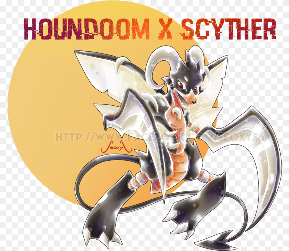 Houndoom X Scyther By Seoxys6 Houndoom Fusions, Baby, Person, Dragon Free Png Download