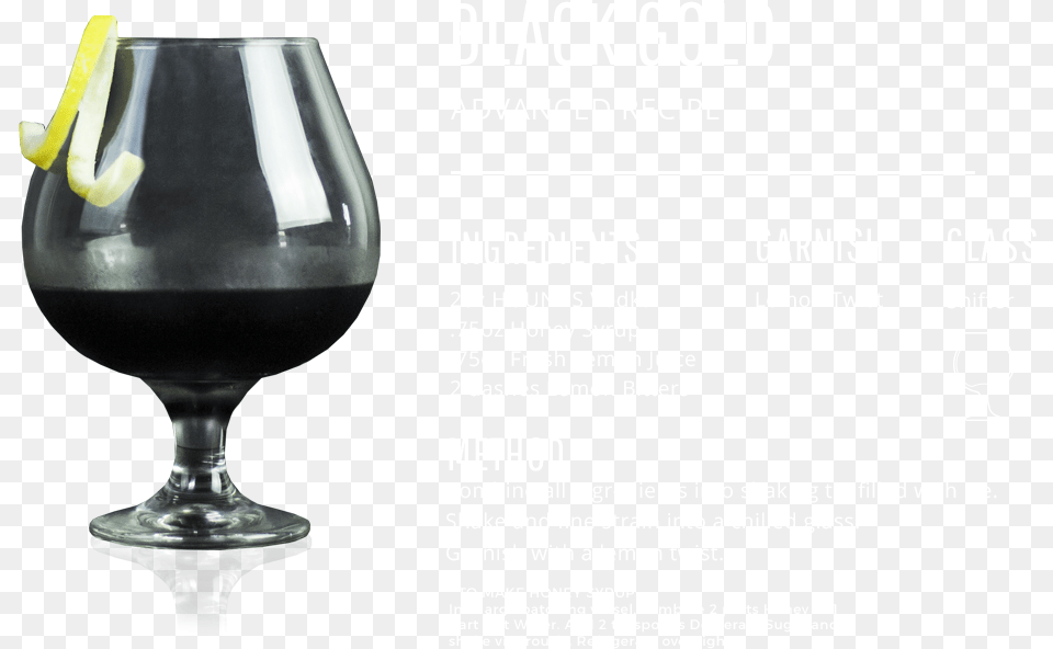 Hounds Vodka Black Gold Cocktail Snifter, Glass, Advertisement, Goblet, Beverage Free Transparent Png