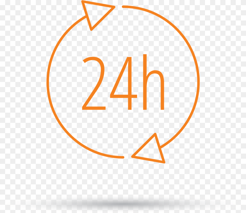 Hour Orange Icon Image With No Open 24 Hour Text, Symbol Free Transparent Png