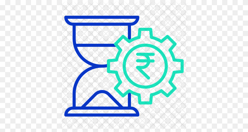 Hourglass Rupee Icon Maintenance Icon, Machine, Wheel Free Png Download