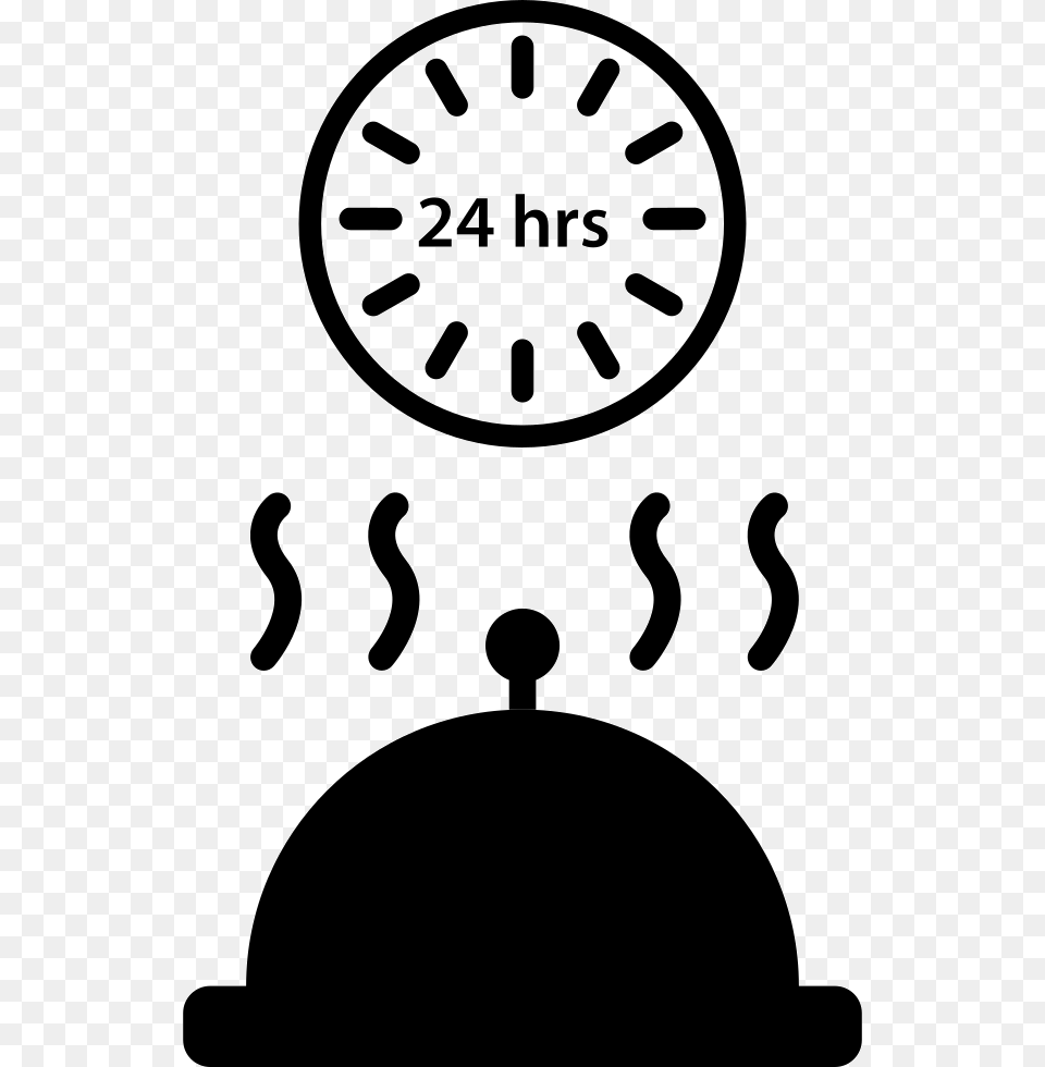 Hours Room Service Comments 24 Hour Room Service, Stencil, Silhouette, Analog Clock, Clock Free Transparent Png