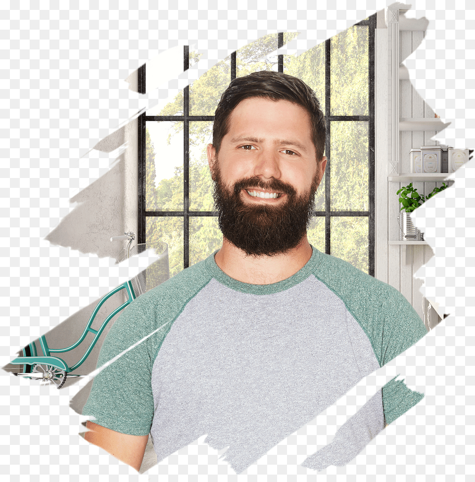 House, Beard, Person, Face, Head Free Png