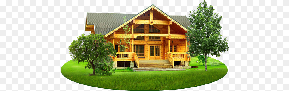 House, Architecture, Building, Cabin, Grass Free Png