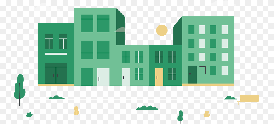 House, City, Neighborhood, Urban, Scoreboard Png Image