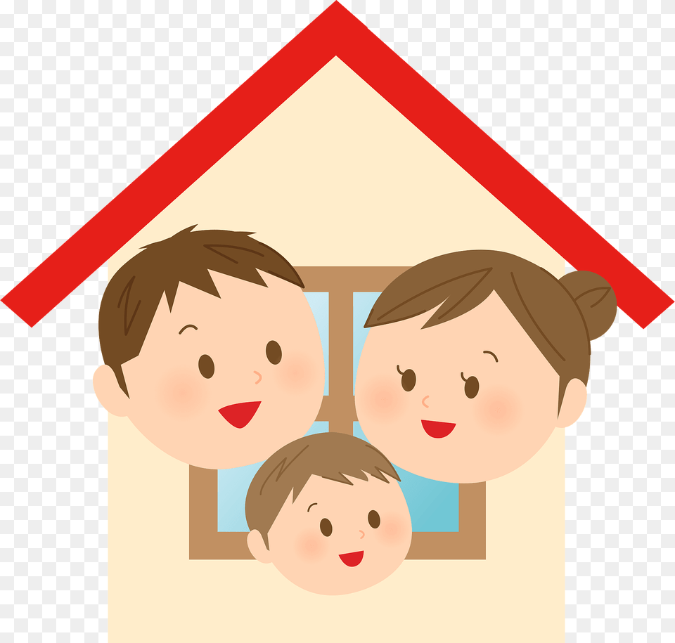 House And Family Clipart, People, Person, Face, Head Png