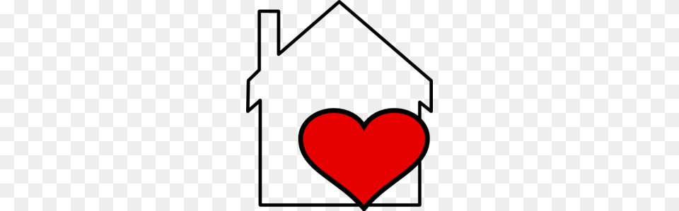 House And Heart Outline Clip Art Free Transparent Png