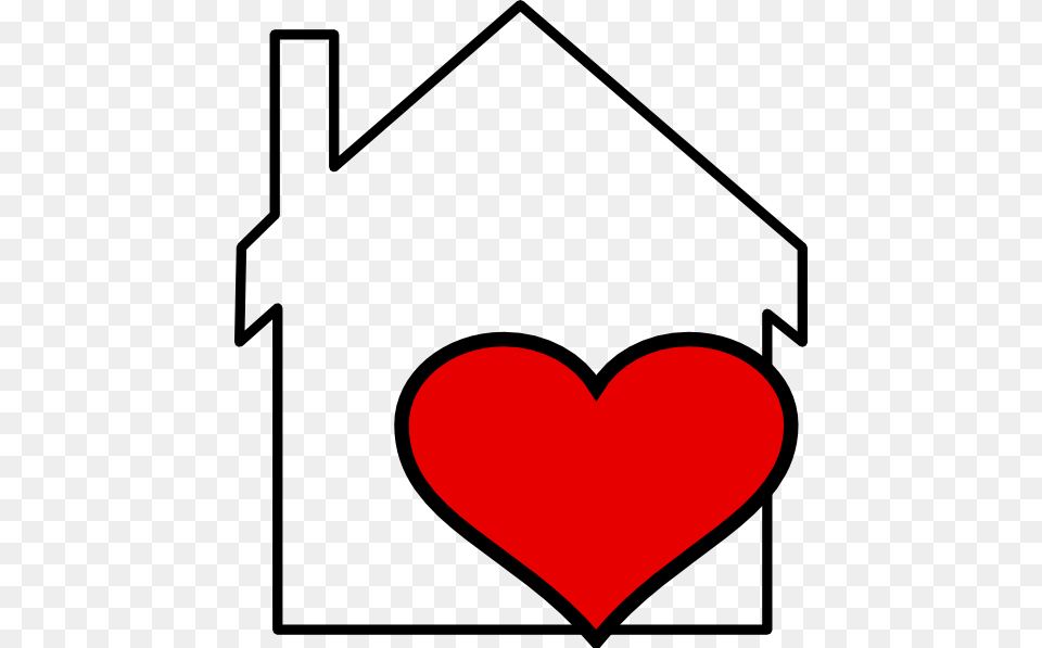 House And Heart Outline Clip Arts For Web, Symbol Png Image
